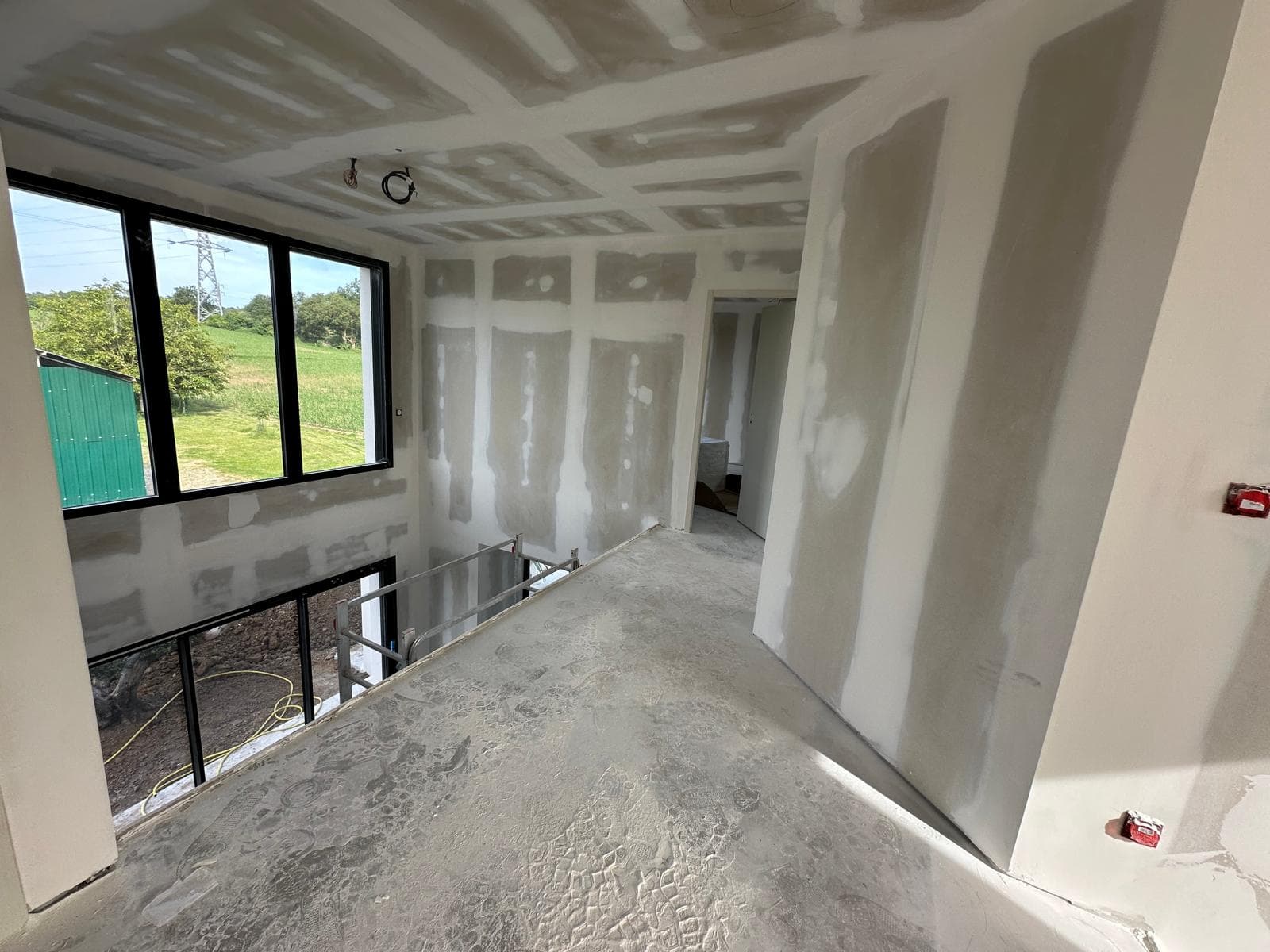 Étage en cours de travaux de placo